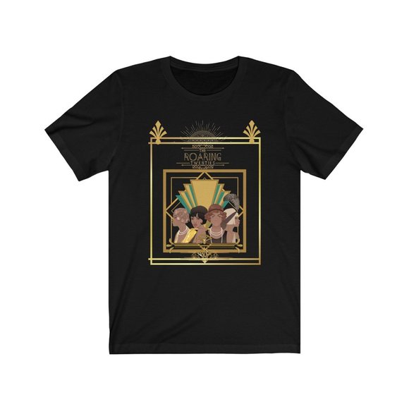 Roaring Twenties HARLEM RENAISSANCE Great Gatsby Unisex Jersey Short Sleeve Tee - Picture 1 of 2